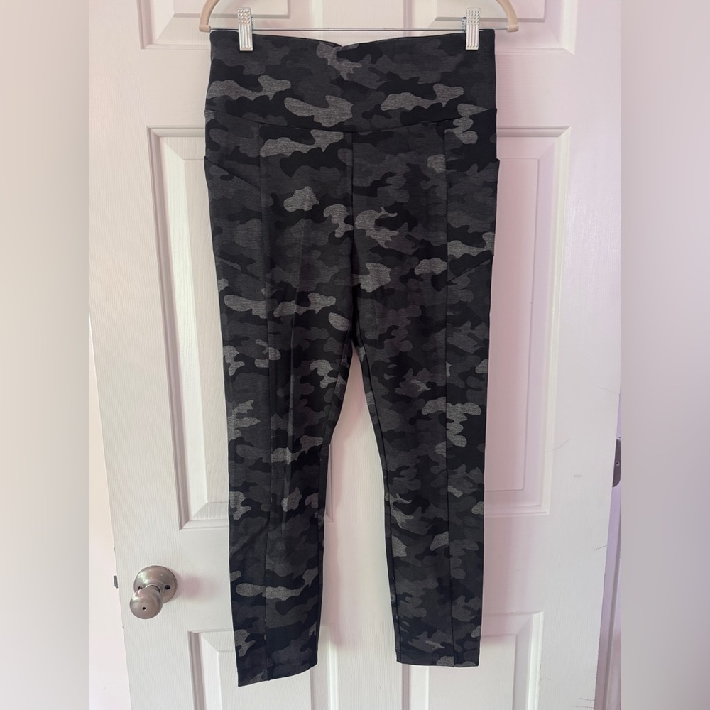 CAbi Gray & Black Camo Leggings